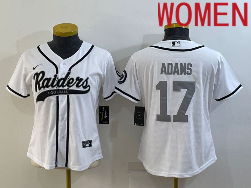 Women Oakland Raiders 17 Adams White 2022 Nike Co branded NFL Jersey